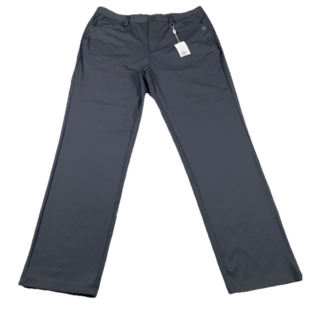 Graham Luxe Men's Black Performance Pants  36X30 Golf Athletic Stretch Career